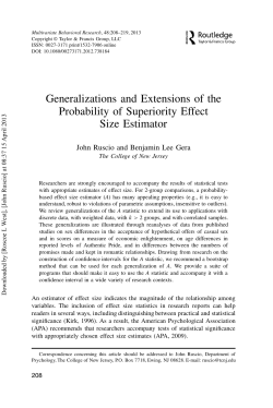 Generalizations and Extensions of the Probability of Superiority