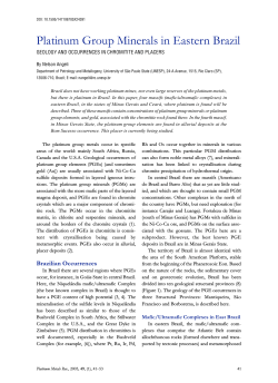 Platinum Group Minerals in Eastern Brazil