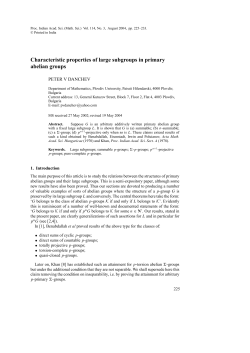 Characteristic properties of large subgroups in primary abelian groups
