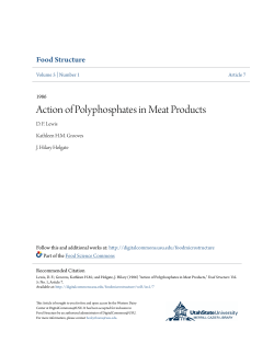 Action of Polyphosphates in Meat Products