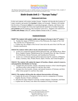 Unit 2 - Europe Today