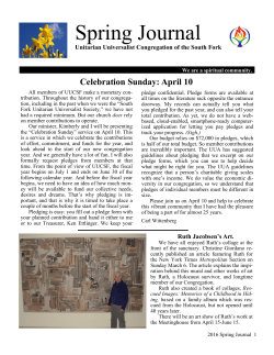 Spring 2016 - Unitarian Universalist Congregation of the South Fork