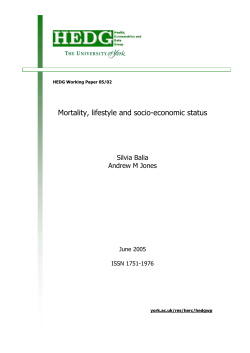 Mortality, lifestyle and socio-economic status