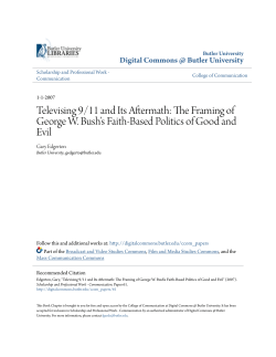 Televising 9/11 and Its Aftermath: The Framing of George W. Bush`s