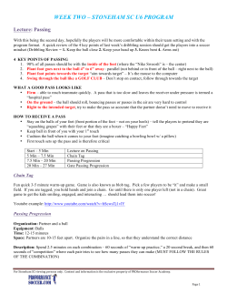 Passing - Stoneham Soccer Club
