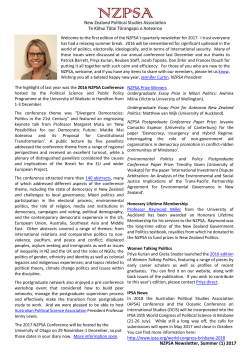 NZPSA Newsletter, Summer (1) 2017