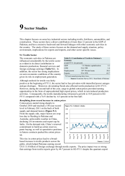 Sector Studies - State Bank of Pakistan