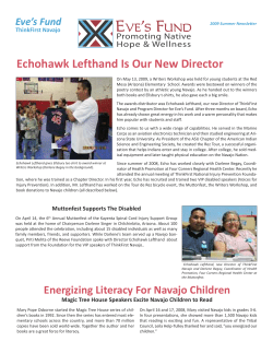 Eve`s Fund Annual Newsletter 2009