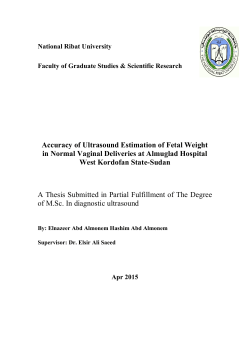 Accuracy of Ultrasound Estimation of Fetal Weight in Normal Vaginal