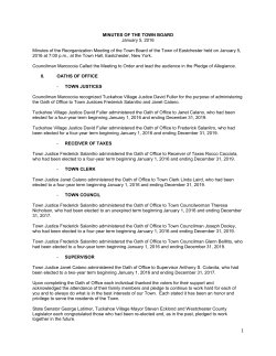 01/05/2016 Town Board Meeting