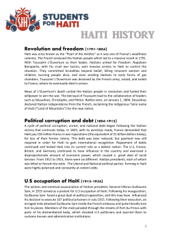 haiti history - Students for Haiti