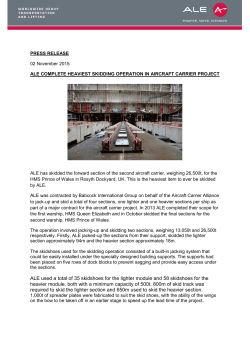 ALE complete heaviest skidding operation