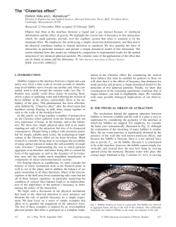 Cheerios effect - University of Oxford