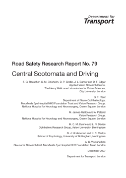 Central Scotomata and Driving