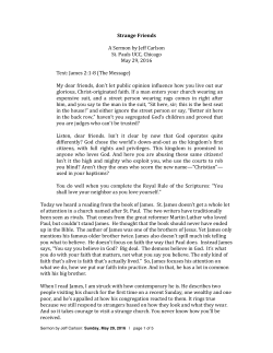 Strange Friends A Sermon by Jeff Carlson St. Pauls UCC, Chicago