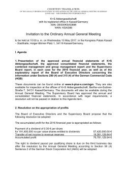 Invitation and agenda