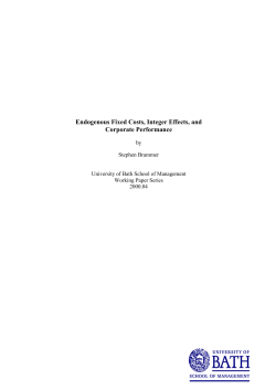 Endogenous Fixed Costs, Integer Effects, and