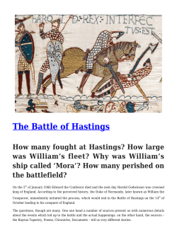 The Battle of Hastings