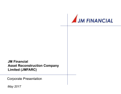JM Financial Asset Reconstruction Company Limited (JMFARC