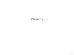 Graph Planarity