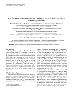 Brazilian potential for biomass ethanol: Challenge of using hexose