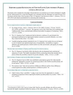 individualized sentencing of youth facing life without parole