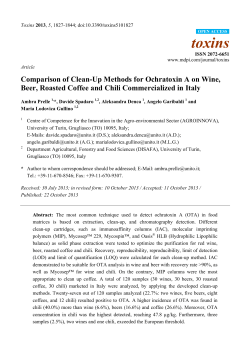 Comparison of Clean-Up Methods for Ochratoxin A on Wine, Beer