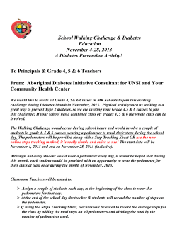 School Walking Challenge for Diabetes Prevention 2013