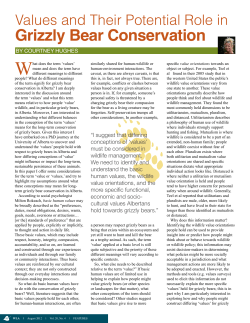 Grizzly Bear Conservation - Alberta Wilderness Association