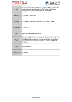 Title Quasirelativistic theory for the magnetic shielding constant. III