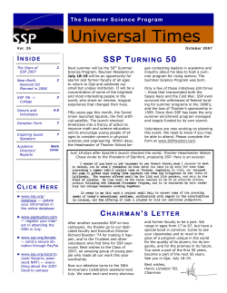 2007 - The Summer Science Program