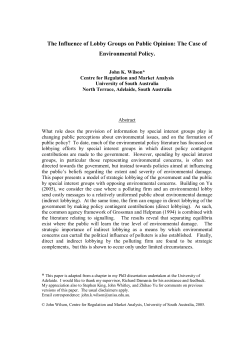 The Influence of Lobby Groups on Public Opinion