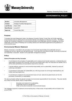 Environmental Policy