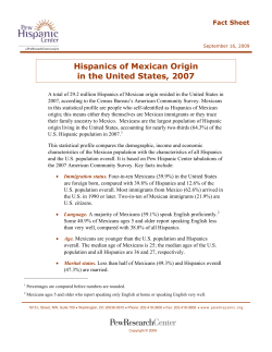 Hispanics of Mexican Origin in the United States, 2007