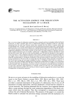 THE ACTIVATION energy for dislocation