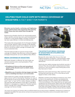 HELPING YOUR CHILD COPE WITH MEDIA COVERAGE OF