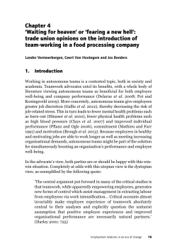 Chapter 4 `Waiting for heaven` or `fearing a new hell`: trade union