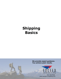 Shipping - Exceed Consulting