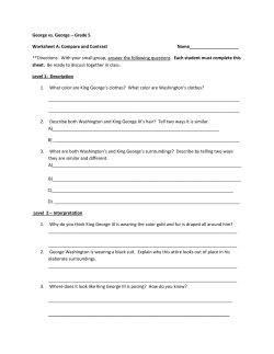 George vs. George &ndash; Grade 5 Worksheet A: Compare and Contrast