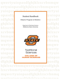 Dietetics Handbook - College of Human Sciences