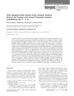 Nickel&minus;Manganese Sulfido Carbonyl Cluster Complexes. Synthesis