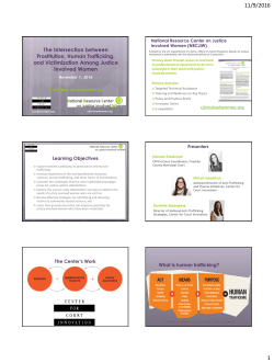 The Intersection between Prostitution, Human Trafficking, and