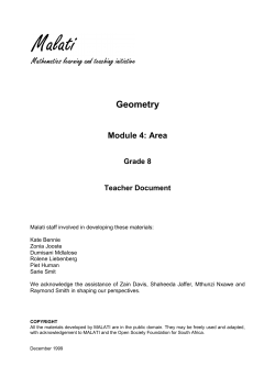 Module 4a: Area