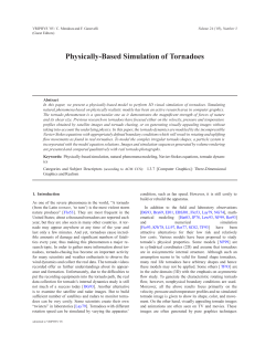 Physically-Based Simulation of Tornadoes