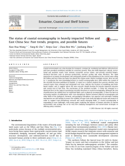 The status of coastal oceanography in heavily impacted Yellow and