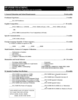 Spanish Teaching Plan of Study