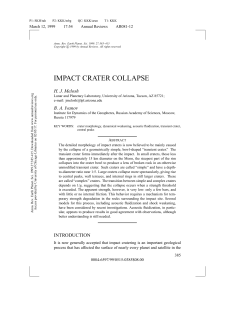 Melosh and Ivanov, 1999 - Geophysical Sciences