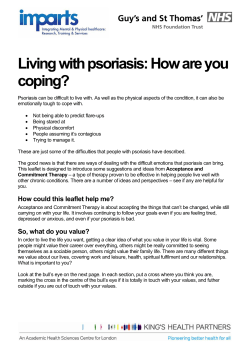 Living with psoriasis: How are you coping?