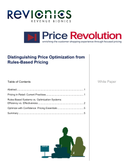 Distinguishing Price Optimization from Rules