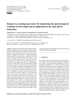 Design of a scanning laser meter for monitoring